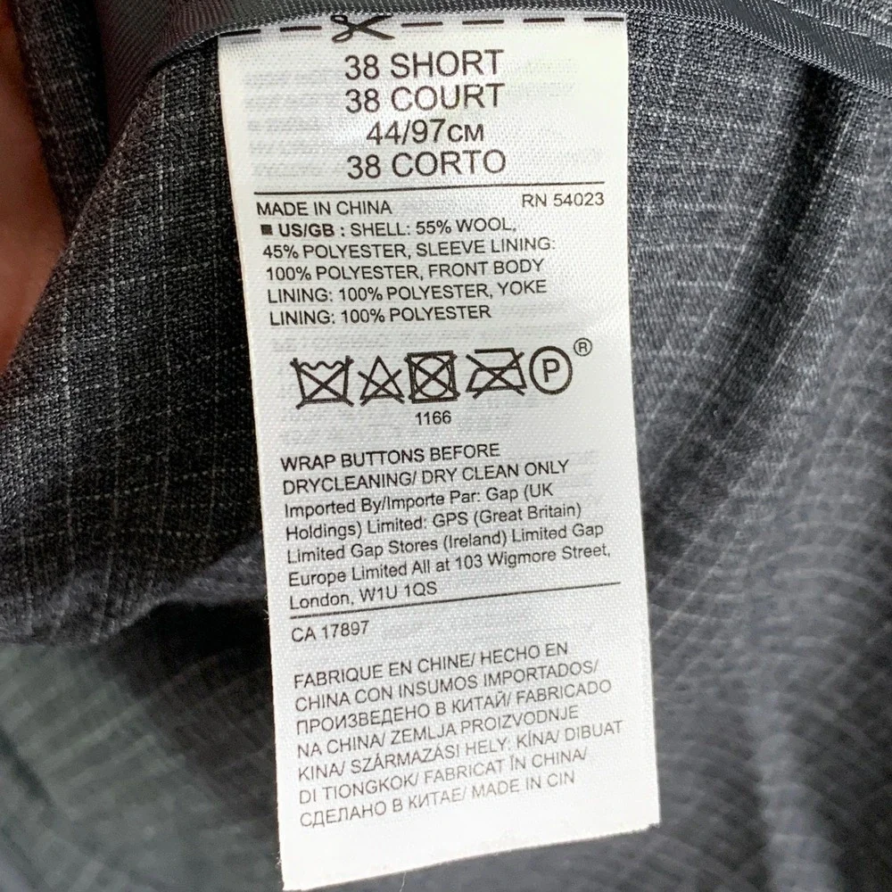 Banana Republic Blazer Jacket Men 38S Slim Smart Weight Performance Sport Coat